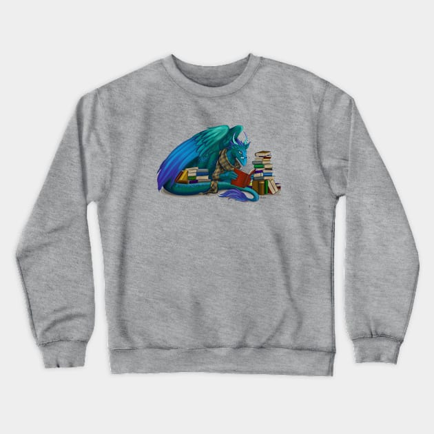 Book Dragon II Crewneck Sweatshirt by ruthimagination